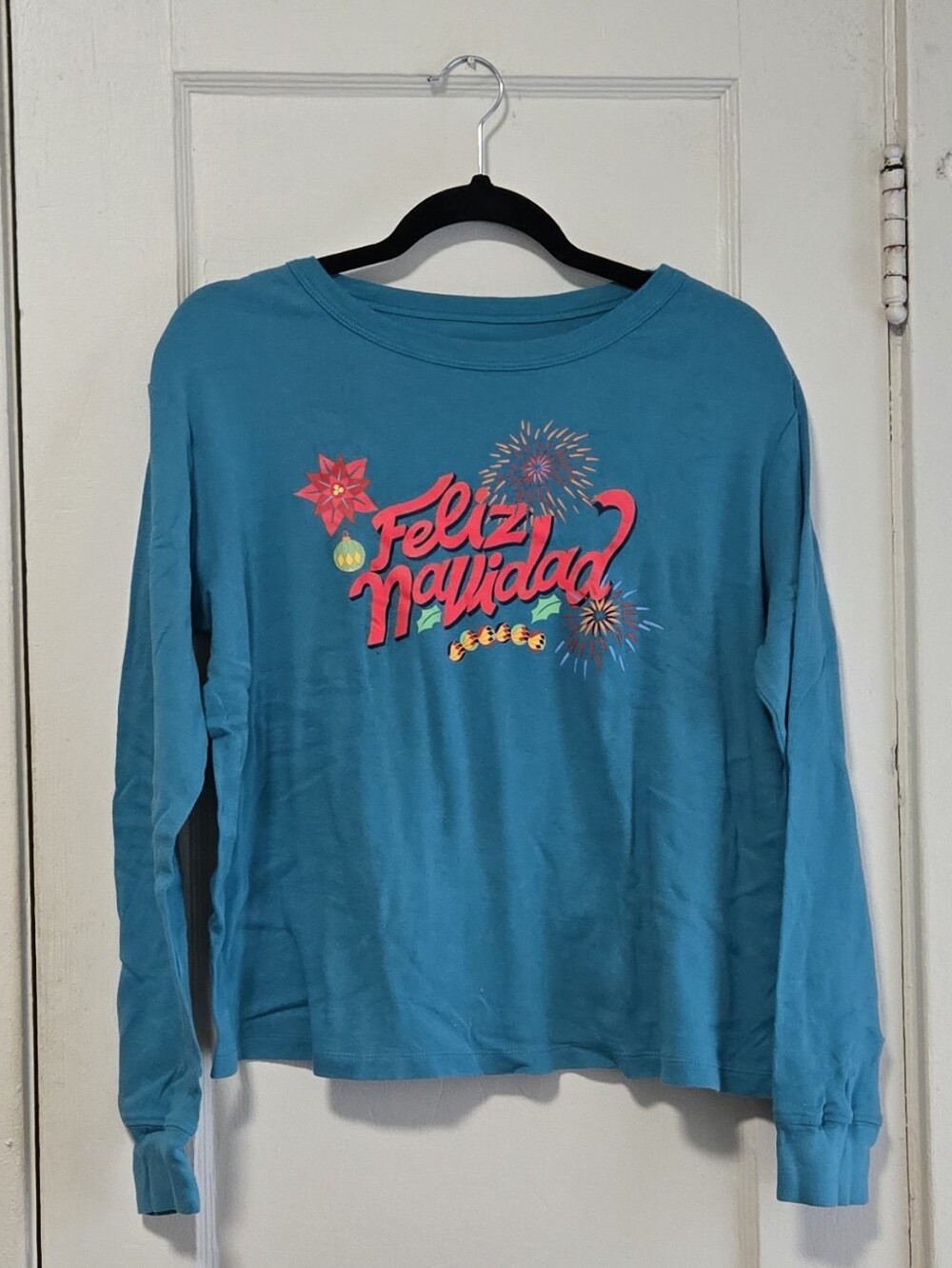 Wondershop Womens Teal 'Feliz Navidad' Pajama Set